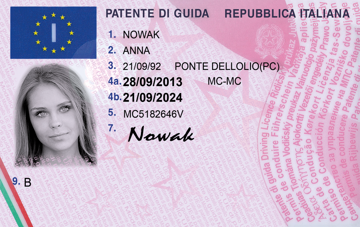 Italy Fake Driving License