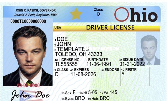 Ohio Fake Driver License 2