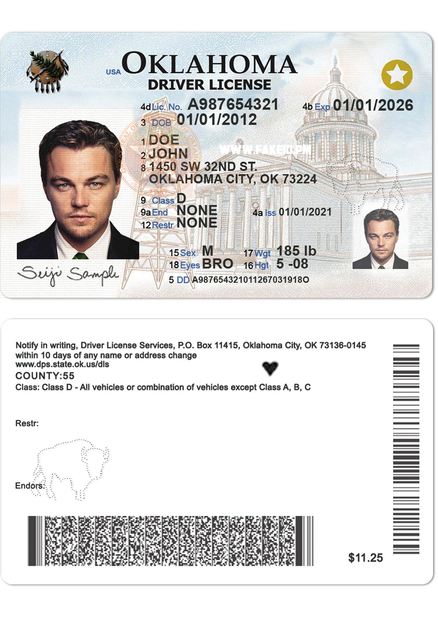 Oklahoma Fake Driver License Fake Id Online Buy Best Fake IDS