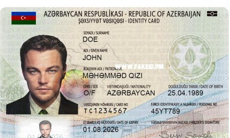 Azerbaijan Fake Id Card Scannable