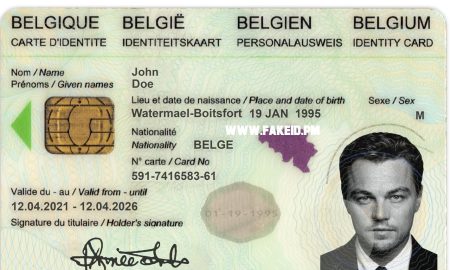 Belgium Fake Id Card Scannable
