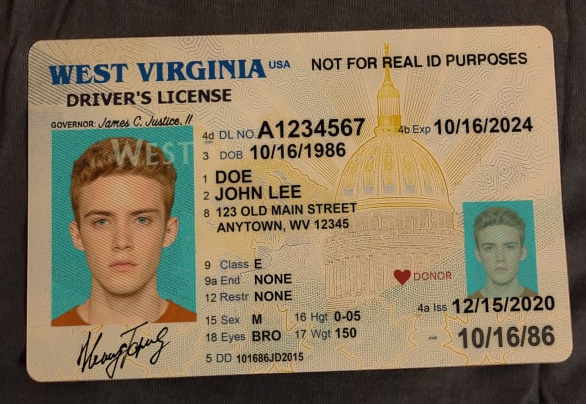 West Virginia Fake Id Front And Back
